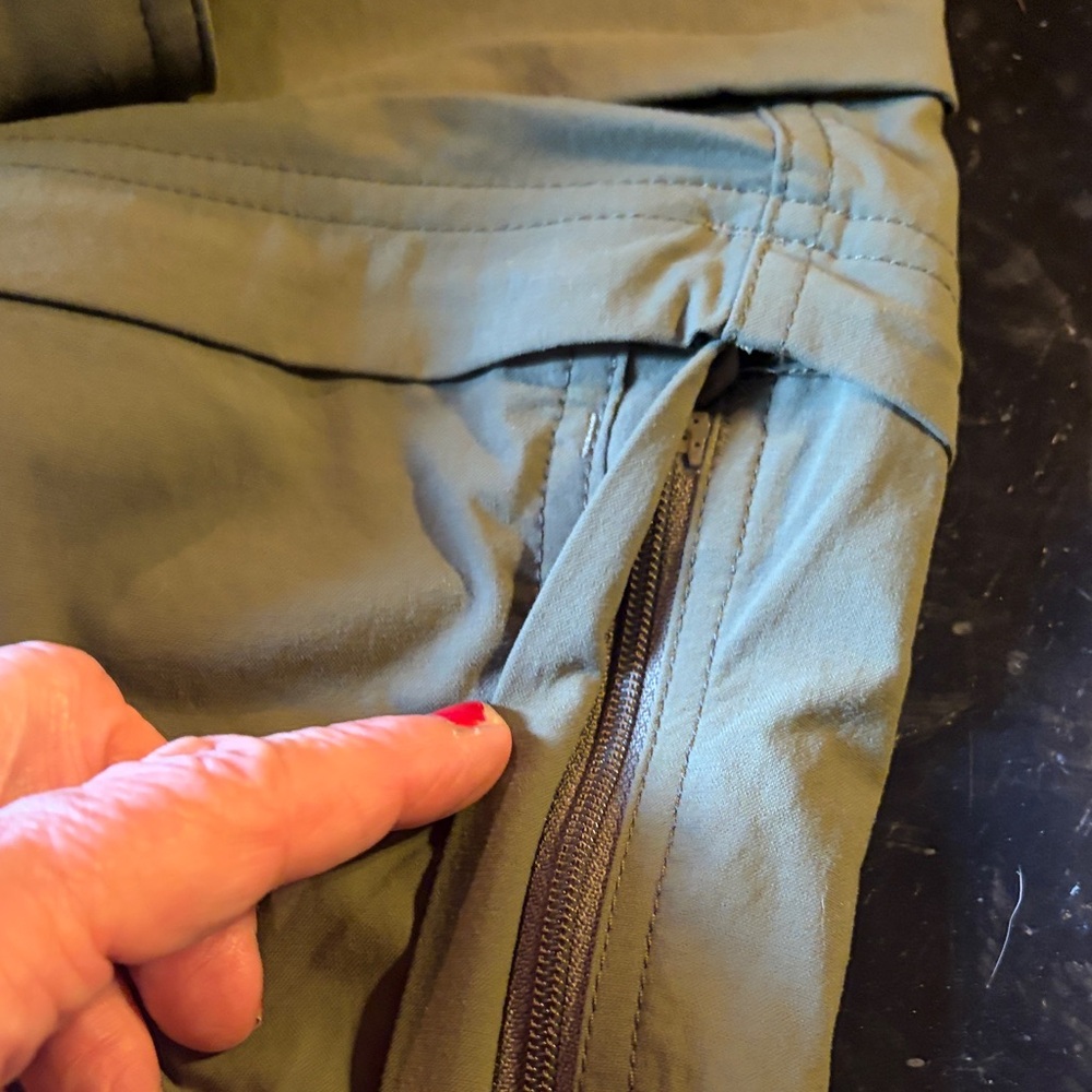 REI Olive Green Convertible Cargo Pants - Picture 6 of 6